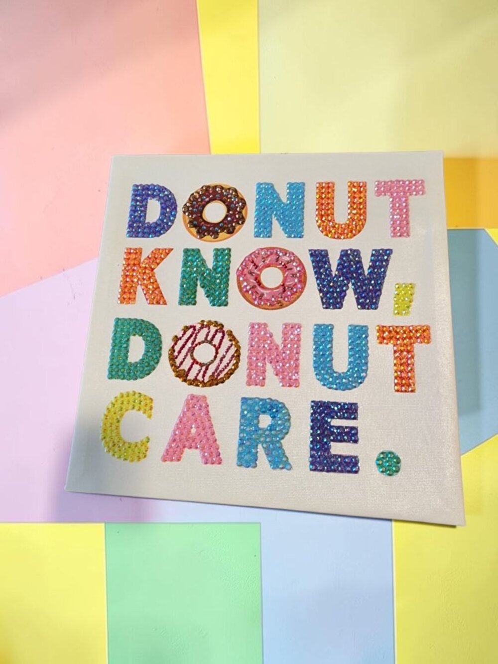 Hand‑Stoned Wall Art — “Donut Know, Donut Care” - Picture 3 of 5